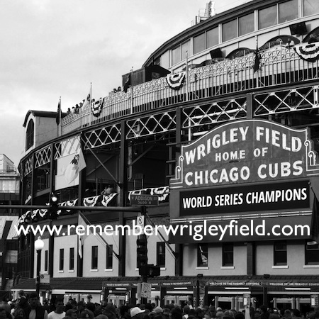 2016 World Series Champions view outside Wrigley Field