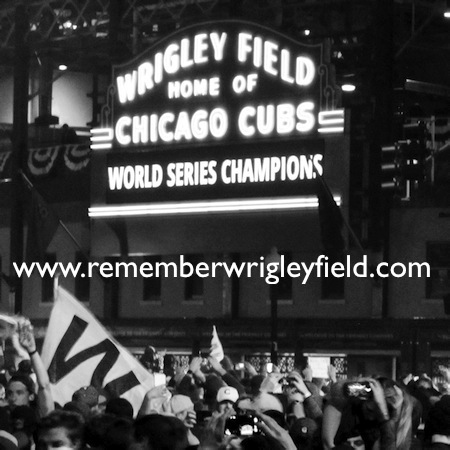 The view of Wrigley Field outside the bleachers from Wavelend and Sheffield in 1938