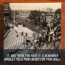 Remember Wrigley Field custom print assembly wood